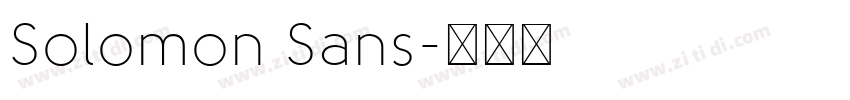 Solomon Sans字体转换